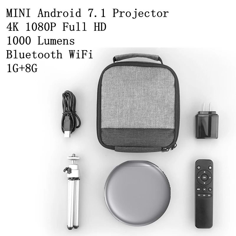 Rigal RD-607 MINI Android 7,1 проектор 4K 1080P Full HD 1000 люмен Bluetooth WiFi USB 1G + 8G такой же экран DLP переносной проектор Rigal RD-607 MINI Android 7,1 проектор 4K 1080P Full HD 1000 люмен Bluetooth WiFi USB 1G + 8G такой же экран DLP переносной проектор