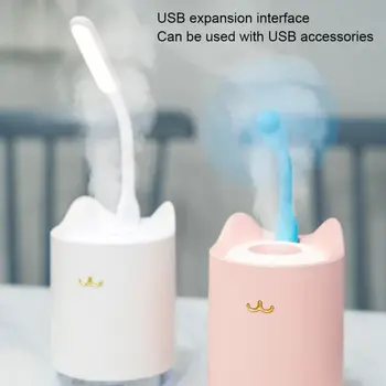 

320ml Cat Shape Ultrasonic Air Humidifier USB Diffuser Nano Spray Atomizer Non-slip Bottom Easy Disassembly for Home office
