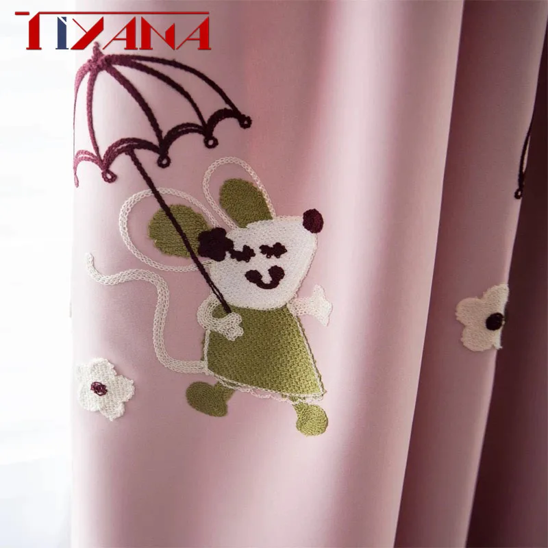 

Pink Cartoon Blackout Curtains For Children's Room Boys/ Girls Room Curtains Custom Home Decor For Living Room Voile T160#4