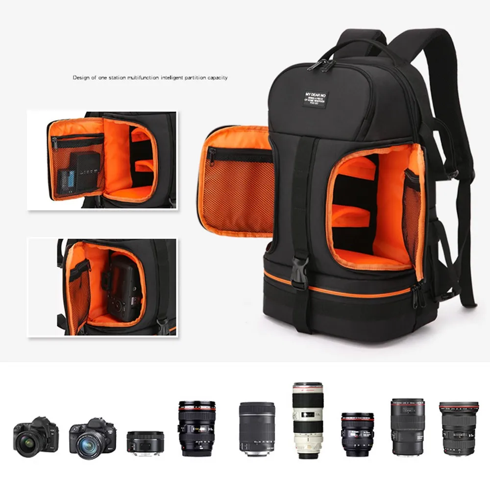 

Waterproof Shockproof Camera Backpack Digital DSLR Video Photo Tripod Bag Case 15.6'' Laptop Bag for Nikon DSLR Canon Sony lens