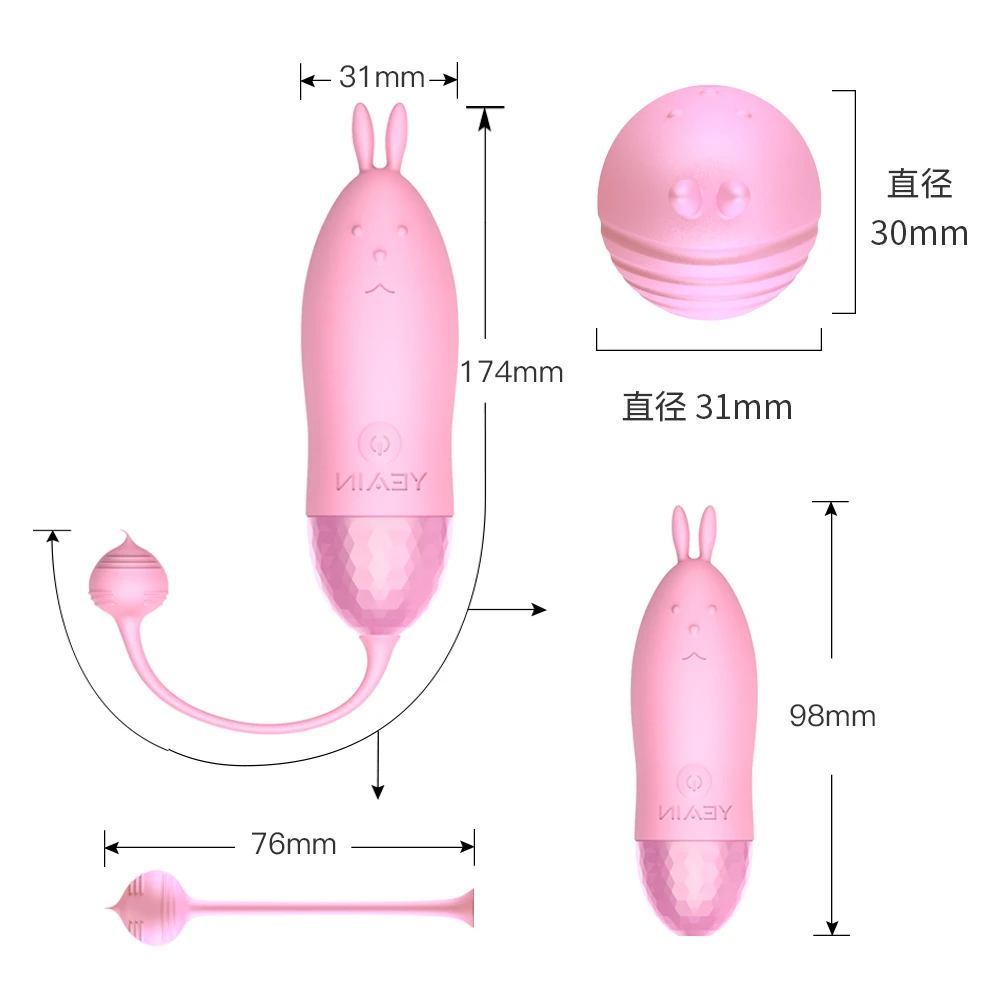 Leistungsstarker Kugelvibrator, Klitorisvibrator mit 10 Modi, tragbarer Mini-Taschenstimulator, G-Punkt-Klitoris_voghion.com