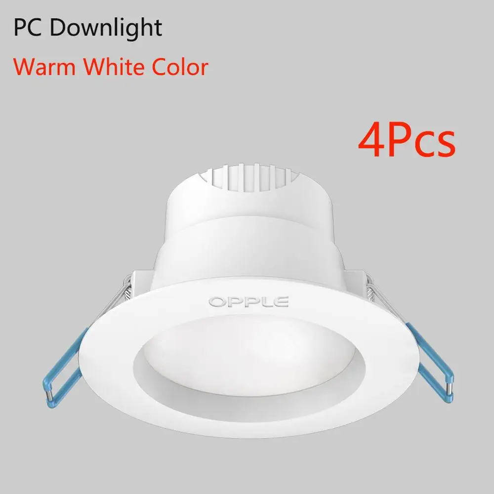 Xiaomi Opple светодиодный светильник 3 Вт угол 120 градусов светильник ing белый светильник и теплый потолочный встраиваемый светильник для дома и офиса - Цвет: 4pcs warm white