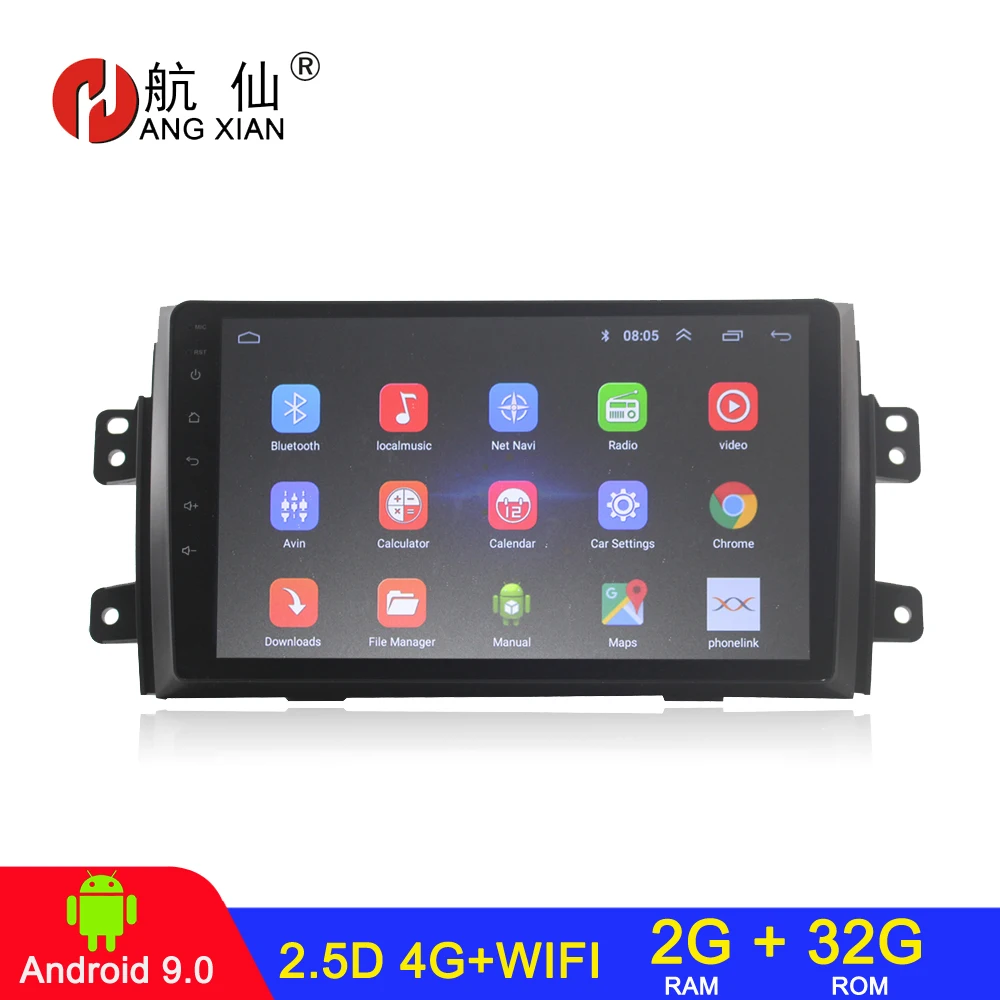 US $118.80 Android 90 2 Din Car Radio Car Stereo For Suzuki SX4 20112016 For Fiat Sedici 20062010 Autoradio Car Audio 2G32G 4Gwifi