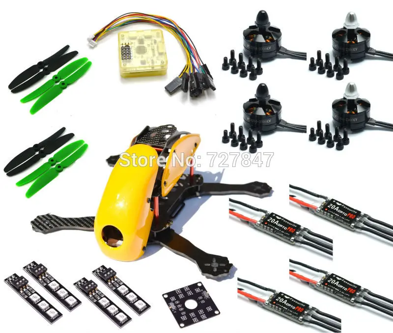 

Carbon Fiber Robocat 270mm 270 Quadcopter CC3D EVO Controller MT2204 2204 Motor LittleBee 20A OPTO PRO/ 12A ESC 5030 Prop