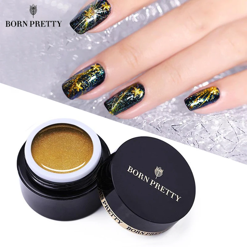 BORN PRETTY 5ml Glittering Web Painting Gel Nail Polish Micro-carving Soak Off Art UV Wire Drawing Creative Varnish | Красота и