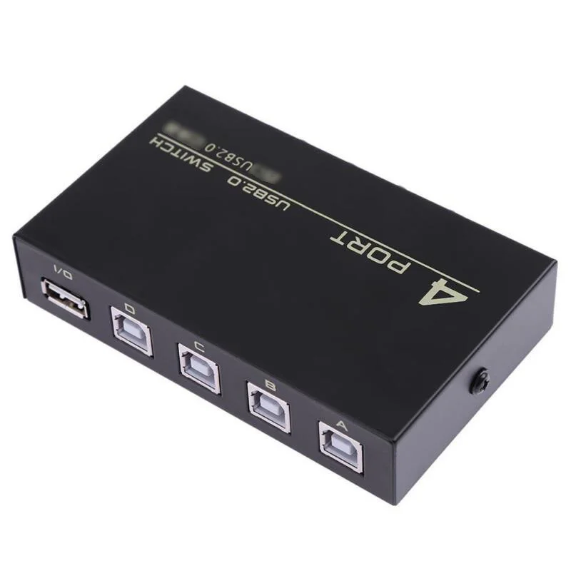 USB2.0 4 Порты и разъёмы обмен коммутатор Адаптер Hub для принтера сканера ПК Многофункциональный функциональный
