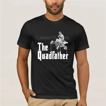 

round neck cool man's T shirt The Quadfather Sweatshirt Funny ATV Quad Bike Gift Men's white short sleeve t shirt