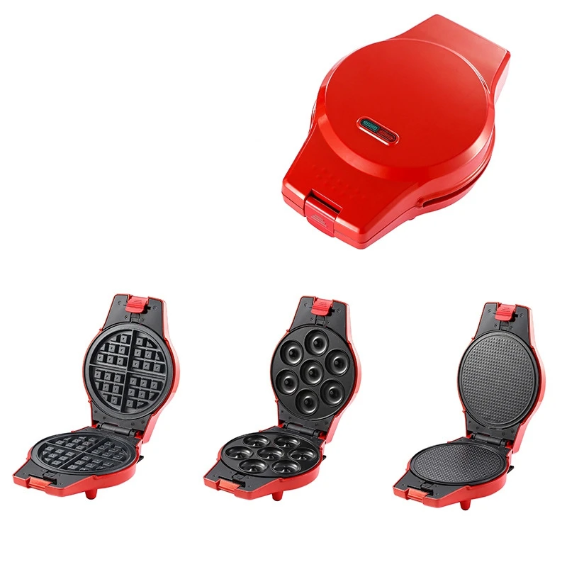 

Three-In-One Multi-Function Electric Baking Pan Breakfast Machine Sandwich Waffle Machine Pancake Machine Cake Machine Egg Roll