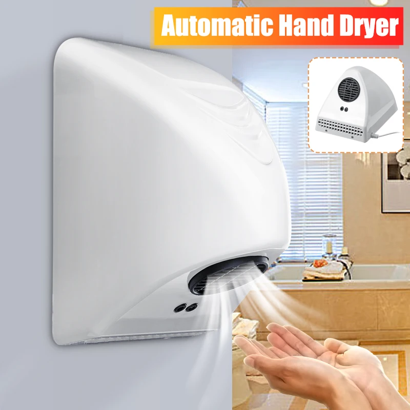 

Becornce Hand Dryer 800W Electric Automatic Induction Hands Drying Device Household Appliance Hotel Commercial Hand Dryer