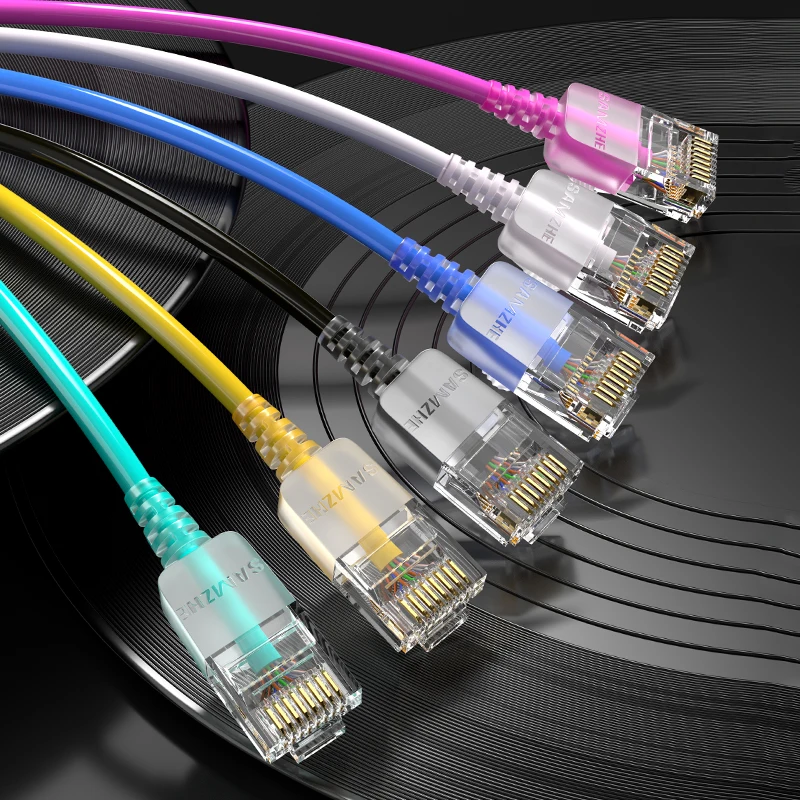 SAMZHE Cat6 Ethernet кабель Cat 6 A 10 Гбит/с сетевой тонкий для RJ45 роутера ТВ коробка сетевые