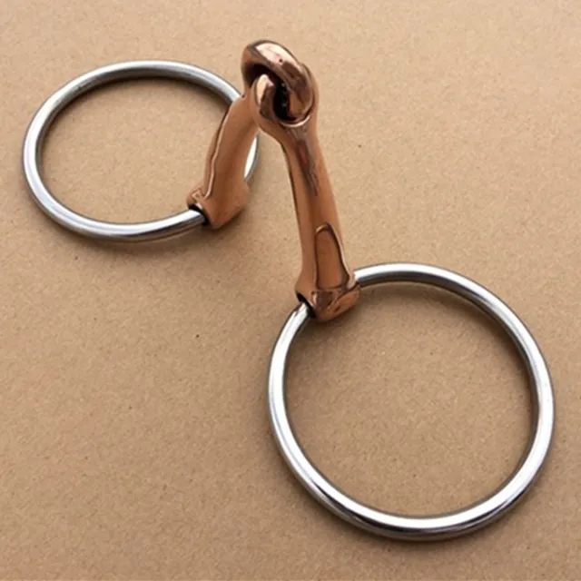 Horse Bit Stainless Steel Ring Snaffle Bits Copper Mouth Product 12.5cm Iron Nickel Plated Bits 2