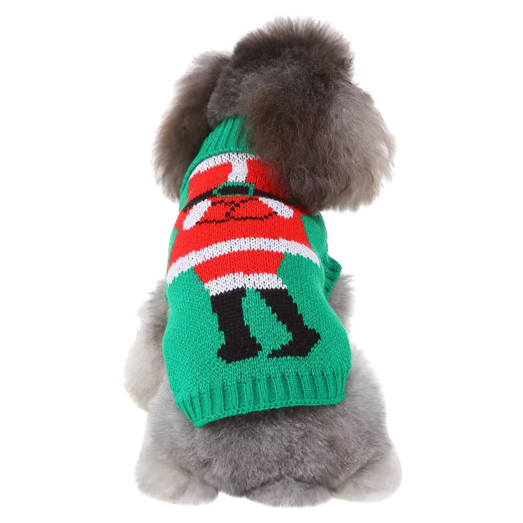 Домашнее животное Кошка Собака Рождество жилет свитер зимняя теплая одежда платье одежда костюм пальто щенок маленький большой собака вязаный свитер