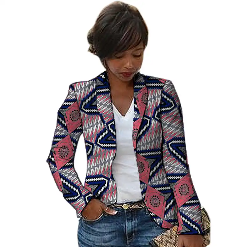 Women African blazers traditional female Dashiki print blazer for