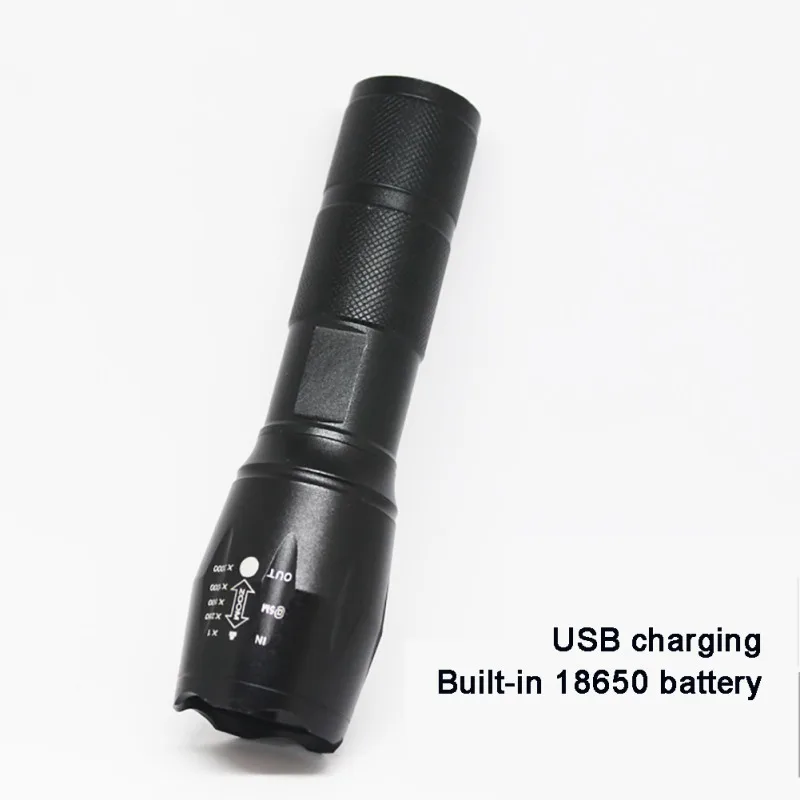 USB Перезаряжаемый Фонарик через границу A100 встроенный аккумулятор 18650 многофункциональный внешний велосипедный мобильный источник питания
