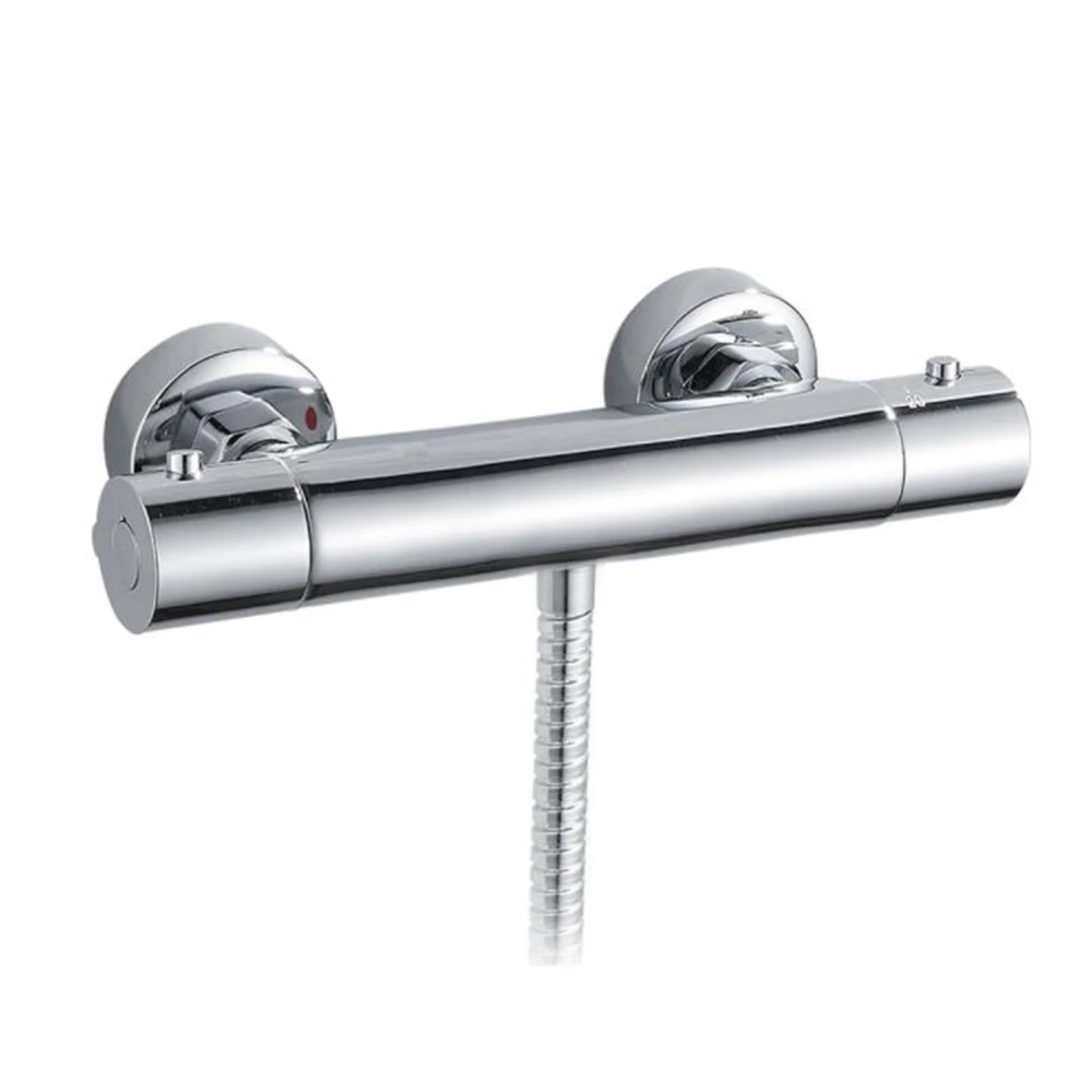 Hot Selling Thermostatic Chrome Brass Bath Mixer Tap Shower Faucet Wall Mount Control Valve Bathroom Shower Faucet