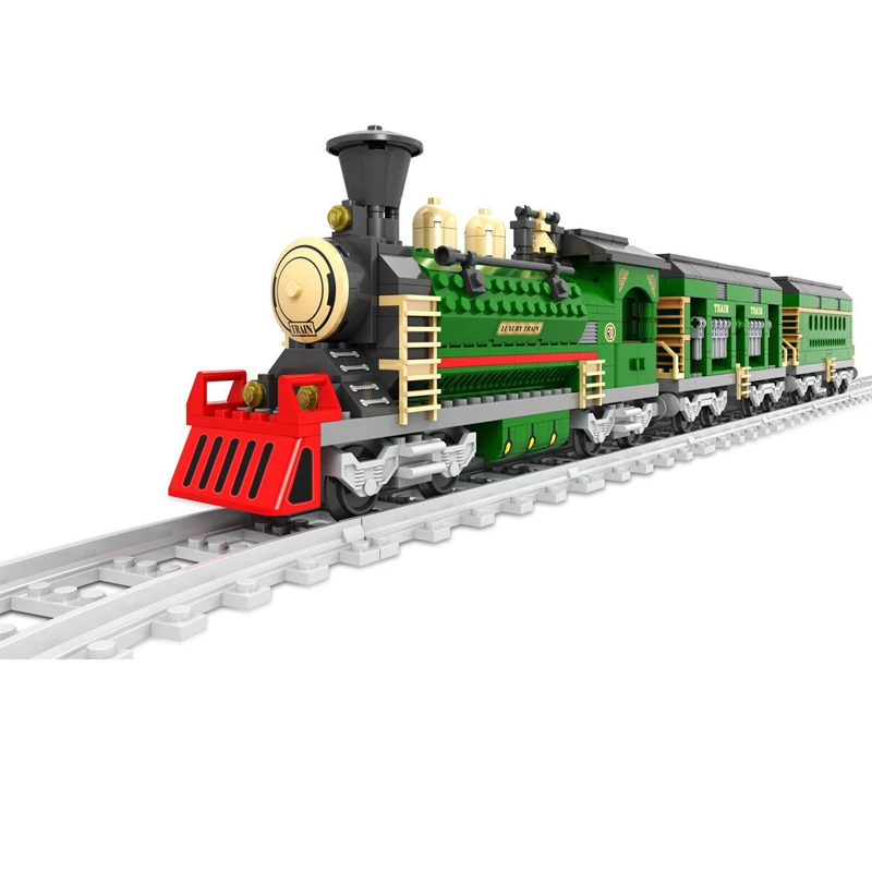 New Train Building Blocks Assembled Plastic Retro Train Track Bricks Blocks 666 Pcs Children S Educational Toys Blocks Aliexpress