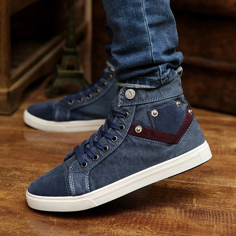 Zapatos de Skateboarding para hombre, zapatillas planas de alta calidad, deportivas transpirables de lona para caminar