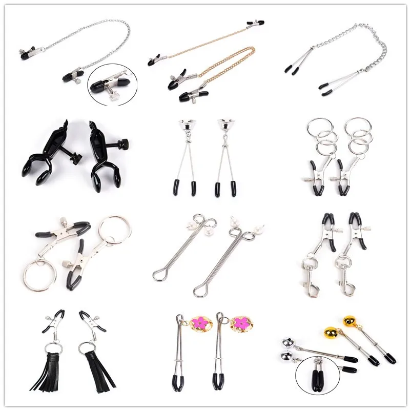 

Exotic Accessories 1Pairs/1PCS Metal Bell Nipple Clamps With Chain Clips Flirting Teasing Sex Flirt Bondage Kit Slave Bdsm