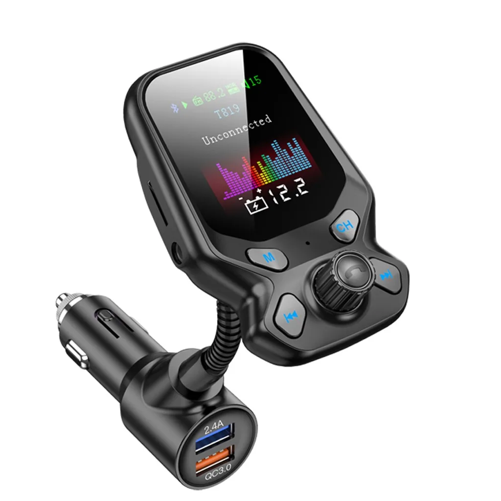 QC3.0 fm-передатчик Bluetooth радио передатчик адаптер автомобиля 1.77in цветной экран Поддержка U диск для музыки TF/SD слот для карт# G1