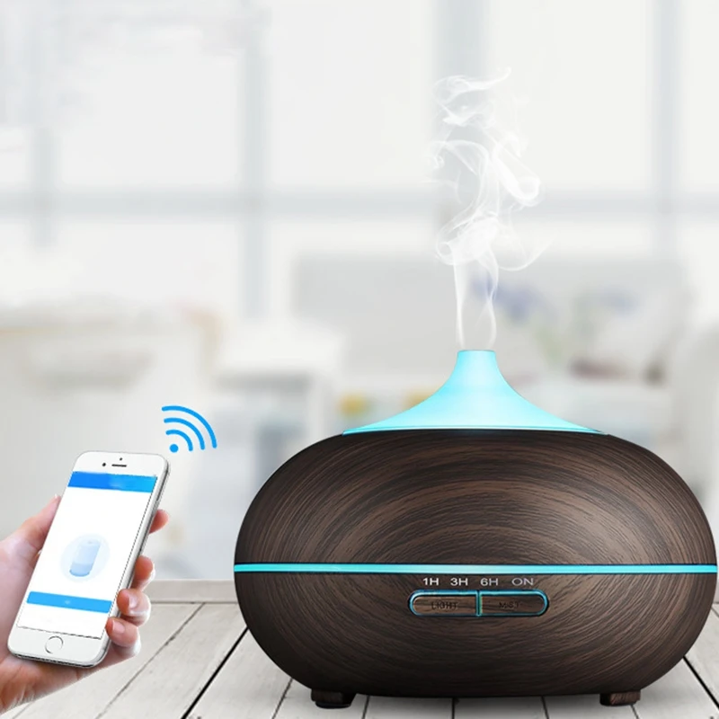  Smart Wifi Wireless 400Ml Aroma Essential Oil Diffuser Air Humidifier Compatible with Alexa and Goo