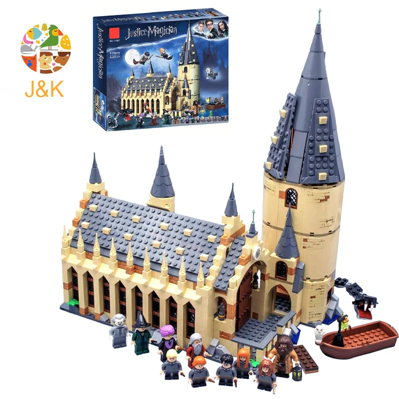 75954 936pcs Harri series Great Hall Model Building Block Toy For Children Christmas gifts 11007