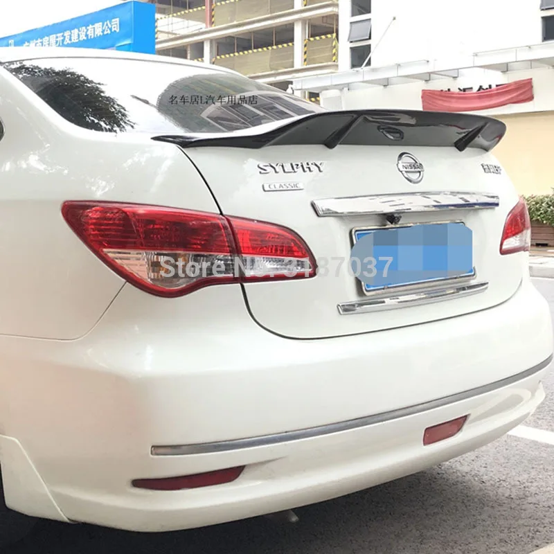 

for Nissan Sylphy sentra spoiler Carbon Fiber rear boot Wing Spoiler Rear Roof Spoiler Wing Trunk Lip Boot Cover Car Styling