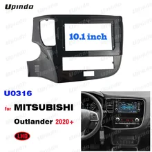 2 Din 10.1 Inch Auto Radio Dashboard Frame Voor Mitsubishi Outlander 2020 + Dashboard Abs + Pc Plastic Installatie trim Kit
