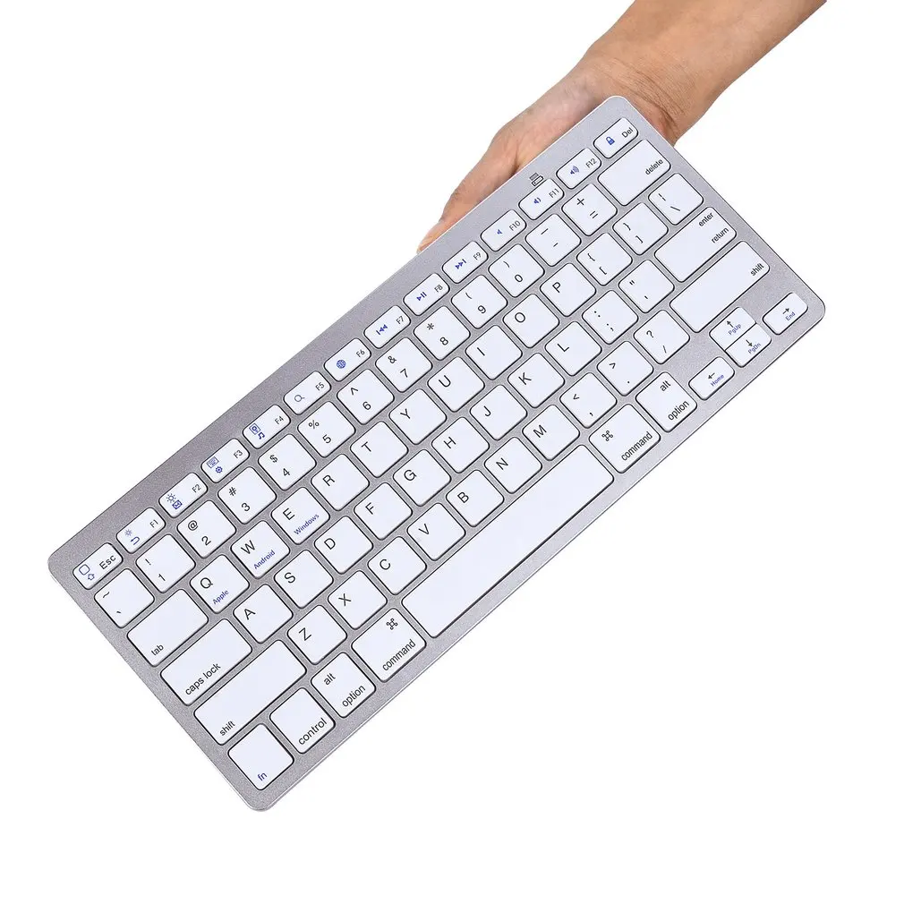 Беспроводная клавиатура для Apple, iPad, iPhone, Android, Mac, Windows, ультра тонкая Универсальная беспроводная клавиатура