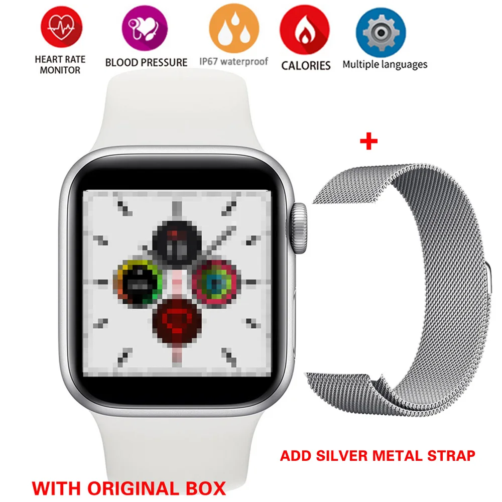white T200 серия 5 Bluetooth Смарт-часы 1,4 '320*320 PPG умные часы для Apple IOS Android телефон сердечного ритма Smartwatch VS IWO 11 W55 - Цвет: white