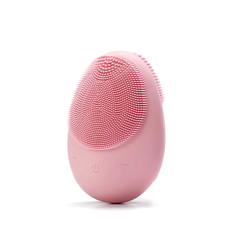 Mini Electric Facial Cleaning Brush Silicone Waterproof Vibration Massager wireless Rechargeable Ultrasonic Face Beauty tool