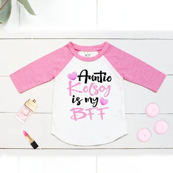 

Custom Name Auntie Is My BFF Shirt Aunt Shir,Aunt Gift Baby Girl Outfit Baby Girl Shirt Toddler Shirt Kids T Shirt