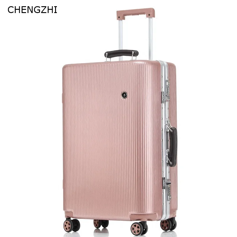 CHENGZHI 2" 24" 2" 29 дюймов Ретро устойчивый к царапинам алюминиевый каркас пароль багаж большой емкости бизнес Дорожный чемодан для мужчин и женщин