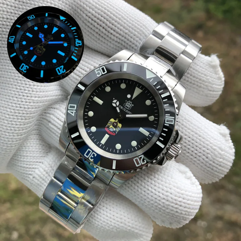 

STEELDIVE mens dive wrist watches,luxury men automatic mechanical watch sport 200m waterproof wristwatch C3 luminous clock NH35