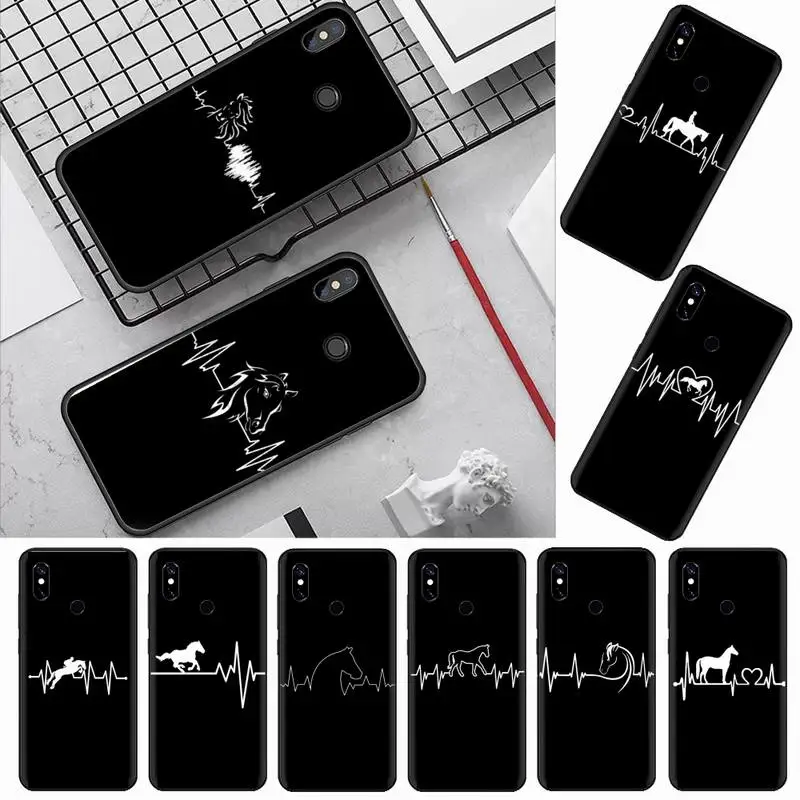 

Horse Pony Horse Heartbeat Phone Case For Xiaomi Redmi 7 9t a3 9se k20 mi8 max3 lite 9 note 8 9s 10 pro