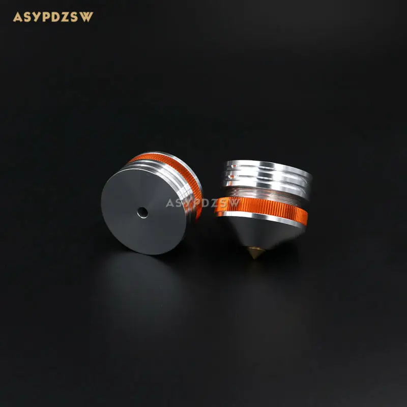 

4PCS 39*33 Aluminum Silver sound machine feet Power amp spikes Speaker shock pads damping spikes