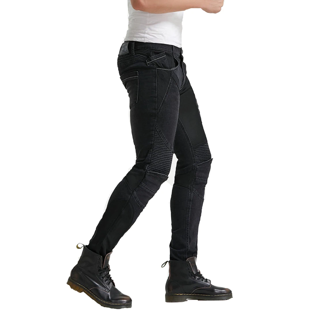 Новые мужские и женские мотоциклетные джинсы для езды на мотокроссе, обтягивающие Стрейчевые штаны, мотоциклетные брюки с 4 х броня, набедренная защита колена