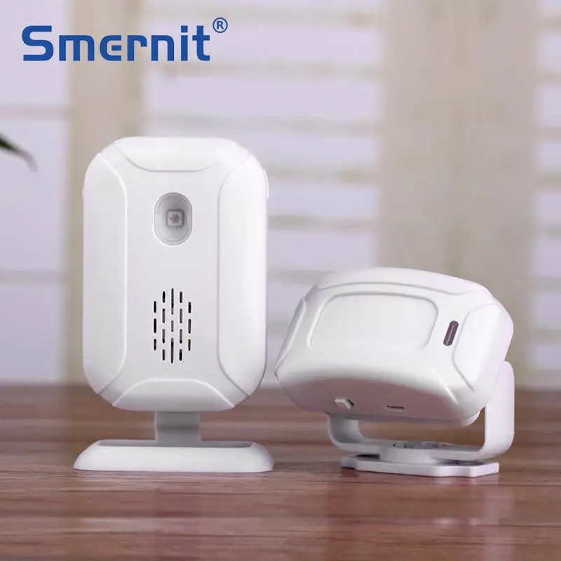 Bem-vindo sem Fio Sensor de Movimento Campainha da Porta Luz da Noite Alarme Campainha Loja Entrada Infravermelho Detector Indução 5 Funções Pir