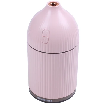 

300Ml Aromatherapy Diffuser Usb Ultrasonic Air Humidifier Mist Maker Aroma Essential Oil Diffuser For Home With Led Light Pink