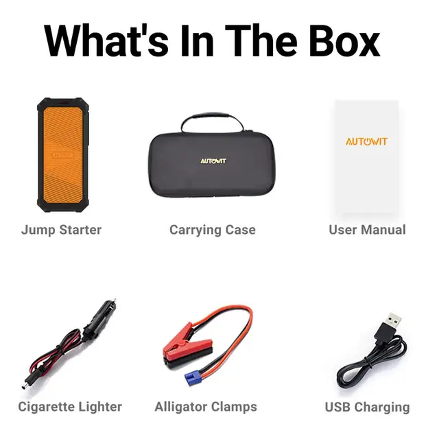 Autowit Car Jumpstarter 2, 12-Volt Battery-less Portable SuperCap (Up to 7.0L Gas, 4.0L Diesel) Engine Starter Car Accessories 6