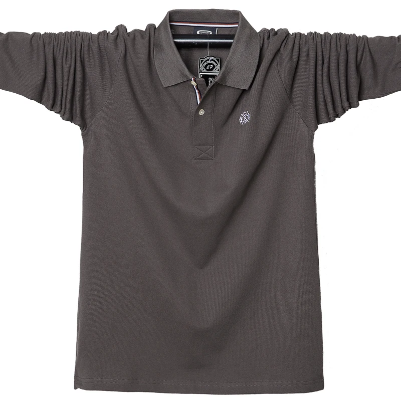 New Autumn Men Polo Shirt Cotton Men Business Fashion Homme Polo Shirts Long Sleeve Comfortable Polo Shirt 5XL Brand Clothing
