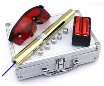 

High power all copper Blue Laser Pointer Most Powerful 450nm 500000m Focusable lazer sight burn match candle lit firecrackers