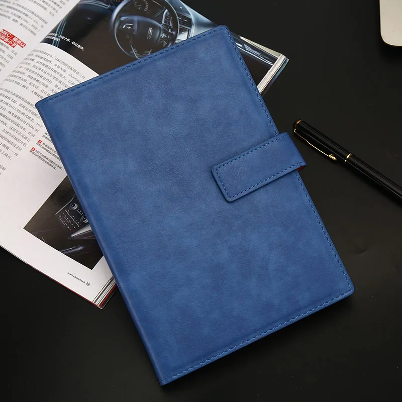A5 Imitation Leather Surface Creative Notebook Customized Business Conference Belt Buckle Paperback Office Notebook Customizable