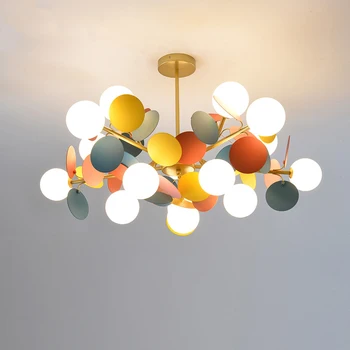 

Modern Colorful lighting LED Pendant Lights Living Room decoration Nordic design pendant lamp Bedroom Dining Room Light Fixtures