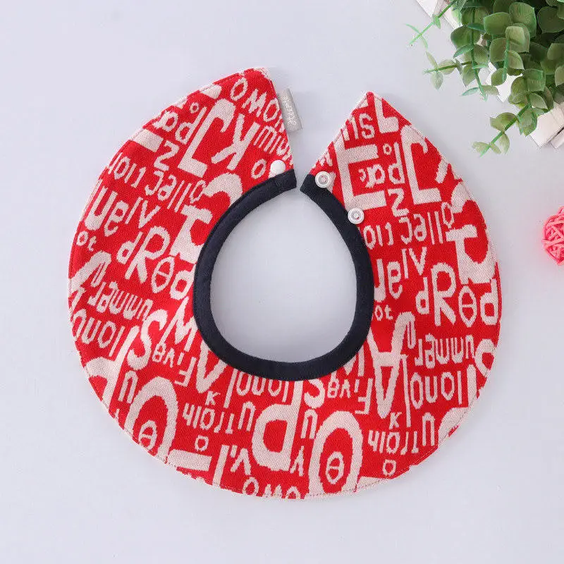 Double Layer Baby Cotton Bibs Newborn Boy&Girl 360 Degrees Printed Burp Cloths for Drooling and Teething Infant Absorbent Saliva Towel  (7)