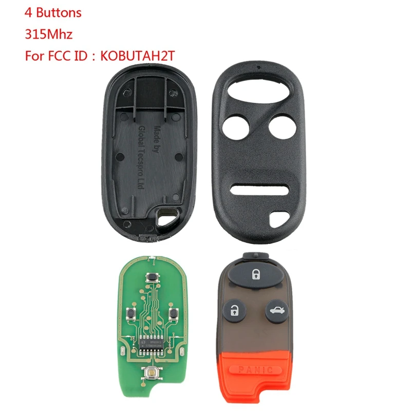 Интеллектуальный Автомобильный ключ дистанционного управления 3+ 1 кнопки автомобильный брелок подходит для Honda Accord 1998-2002 315Mhz Kobutah2T