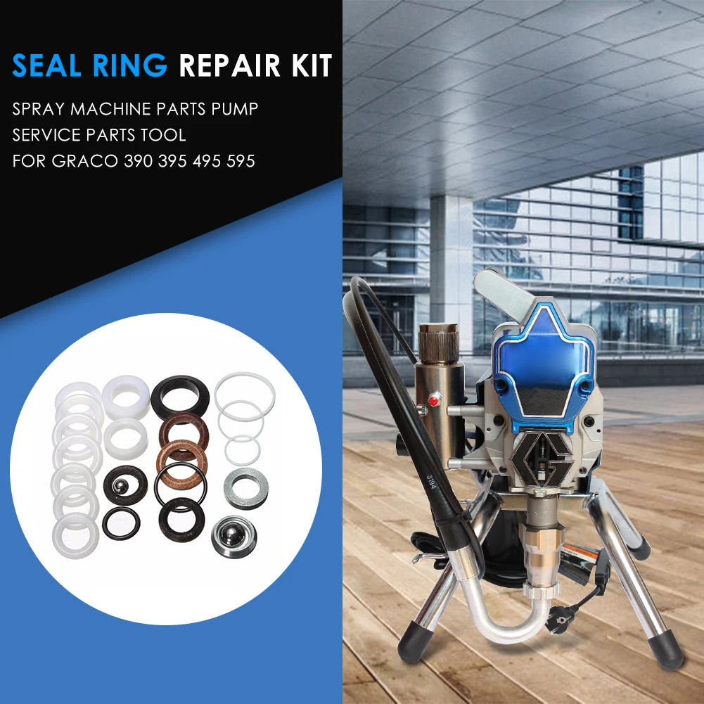 Repair Kit Assortment Set for Graco 390 395 495 595 Outdoor Anti-resistance Sealing Gasket Washer Seal Repairing Parts