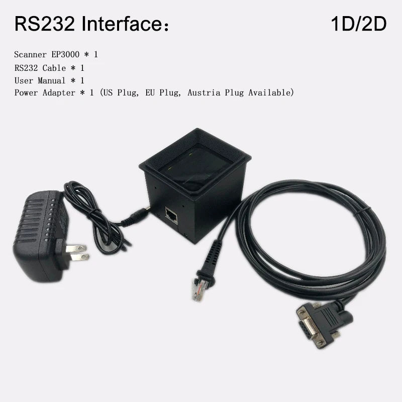 Wiegand do Motor da Varredura do Código de Barras Scanner de Código de Barras do Módulo Scanner de Código de Barras Formato Rs485 Usb Rs232 Ep3000 2d - qr 1d - Imagem 5