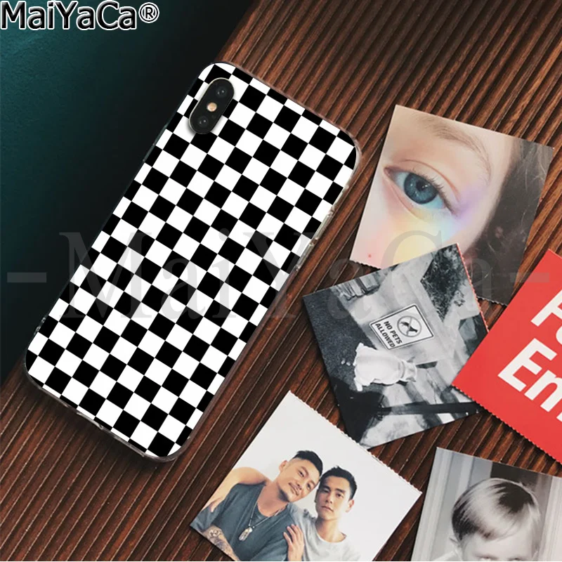 Black white checkered stripe