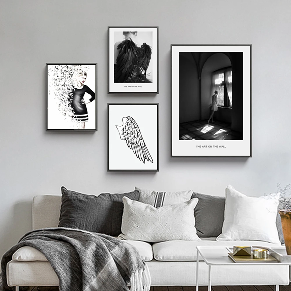 

Funny Plume Art On The Wall Canvas Paintings On The Wall Picture Bedhroom Decor Lienzos Cuadros Decorativos