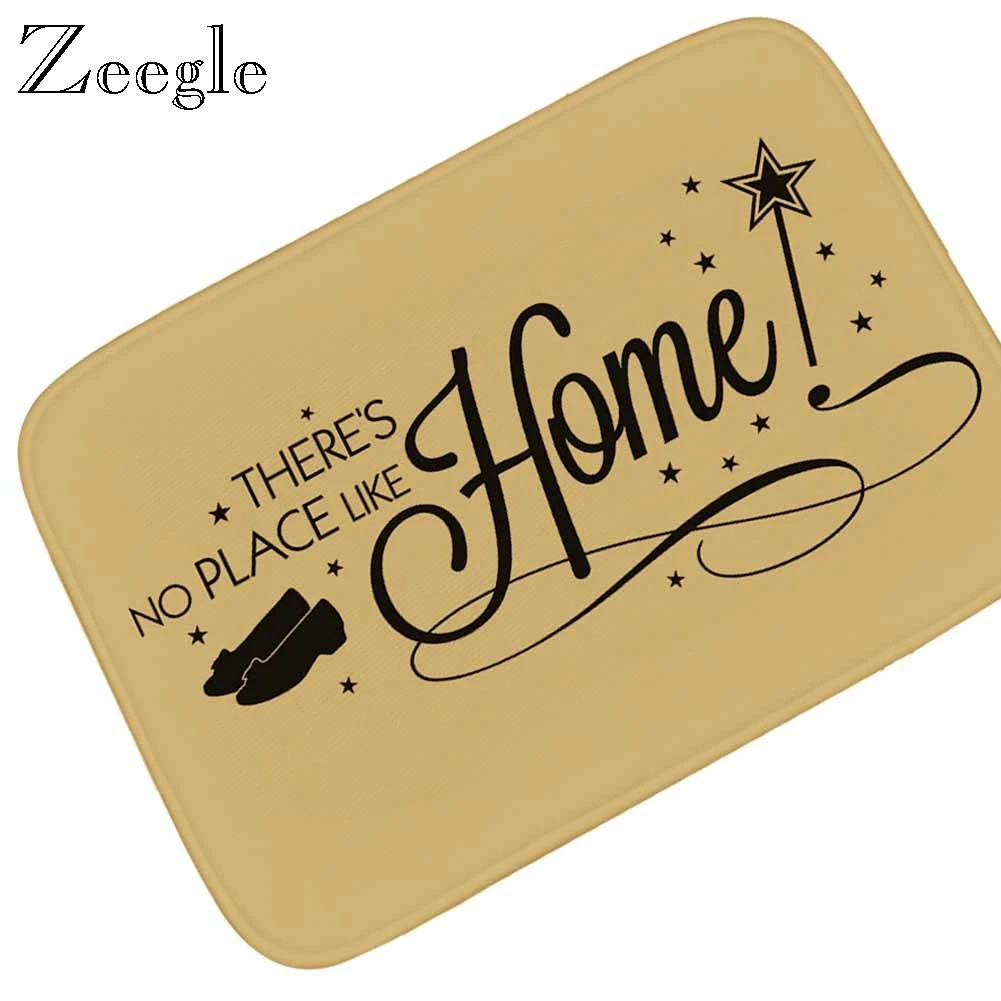 Zeegle Floor Mat Doormat Anti Slip Indoor Carpet Flannel Soft Foot Mat Absorbent Bathroom Doormat Hallway Rug Outdoor Door Mat